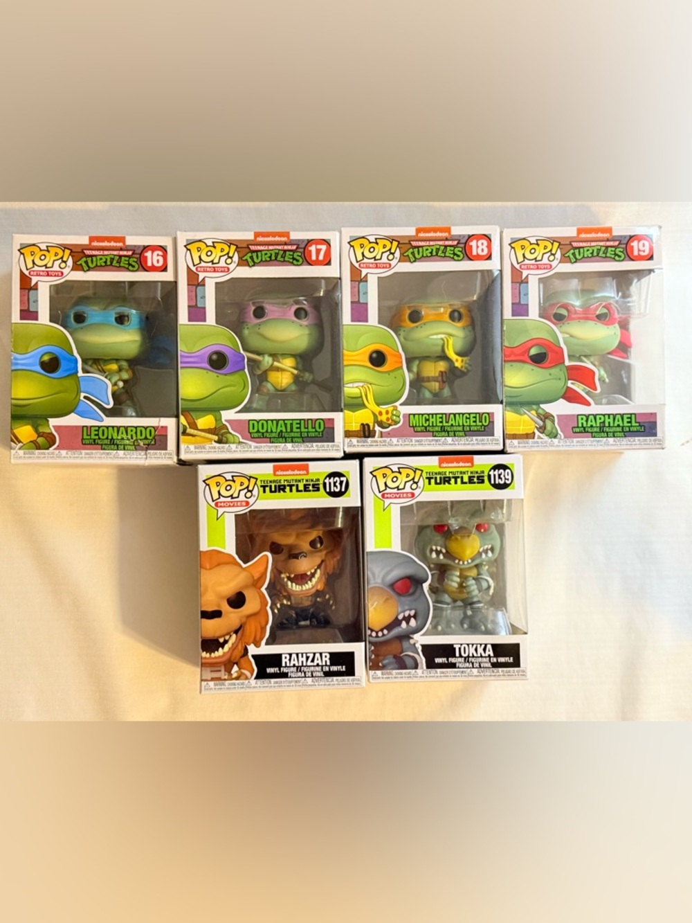 Funko Pop! Retro Toys: Teenage Mutant Ninja Turtles Lot of 6